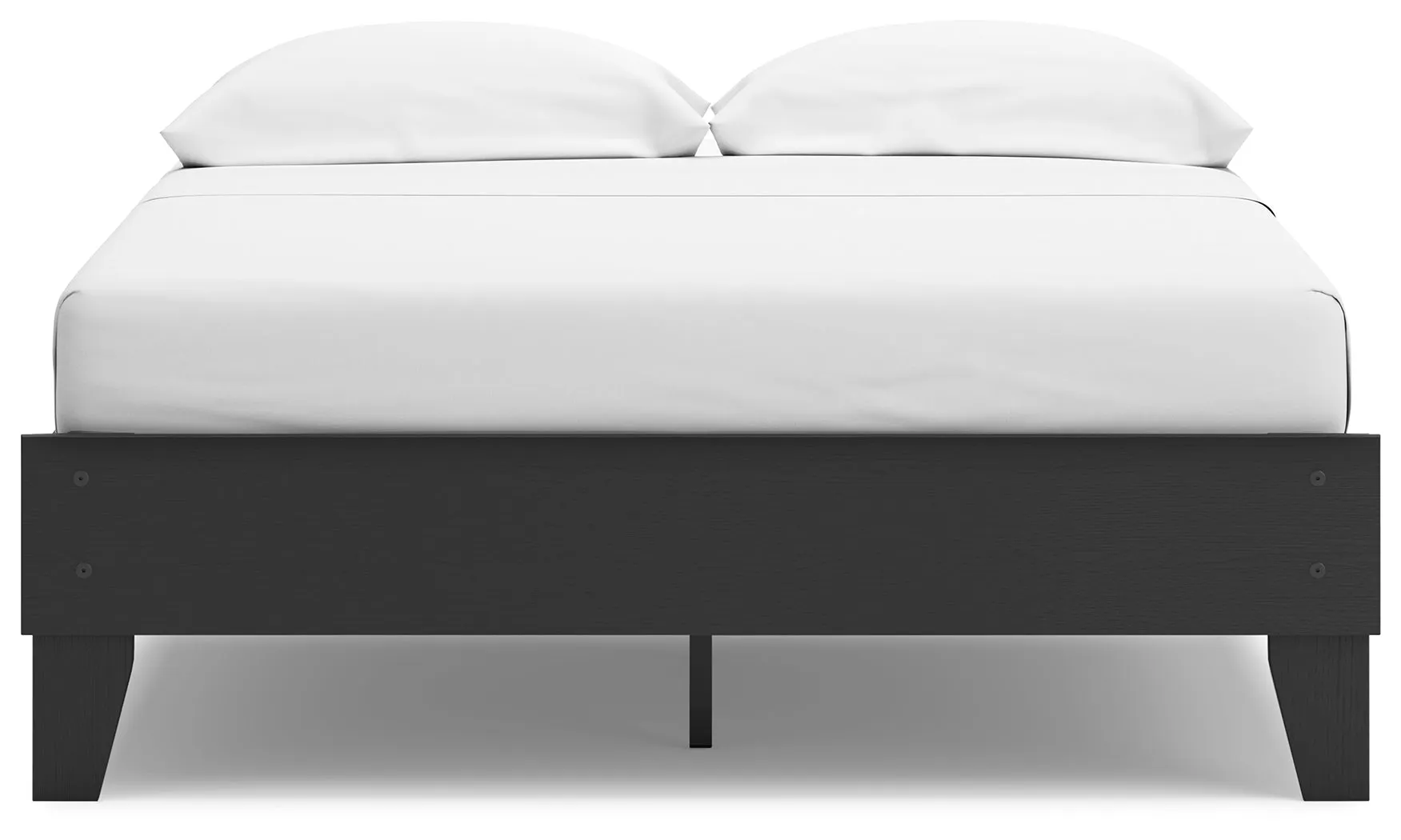 Socalle Full Platform Bed with 2 Nightstands in Black
