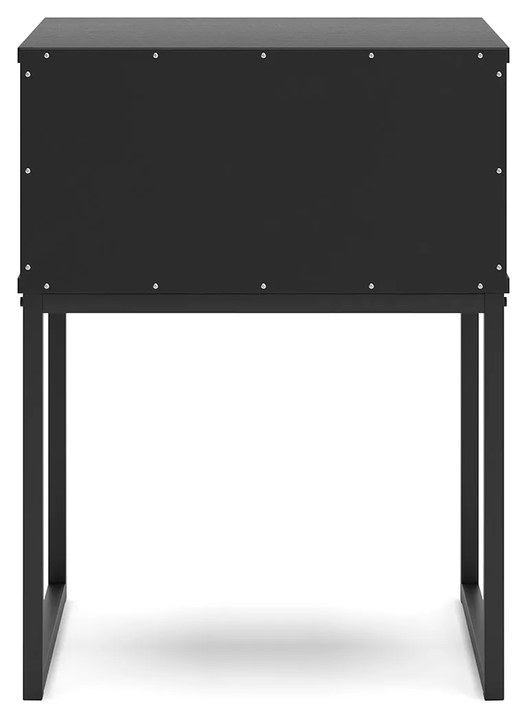 Socalle Full Platform Bed with 2 Nightstands in Black