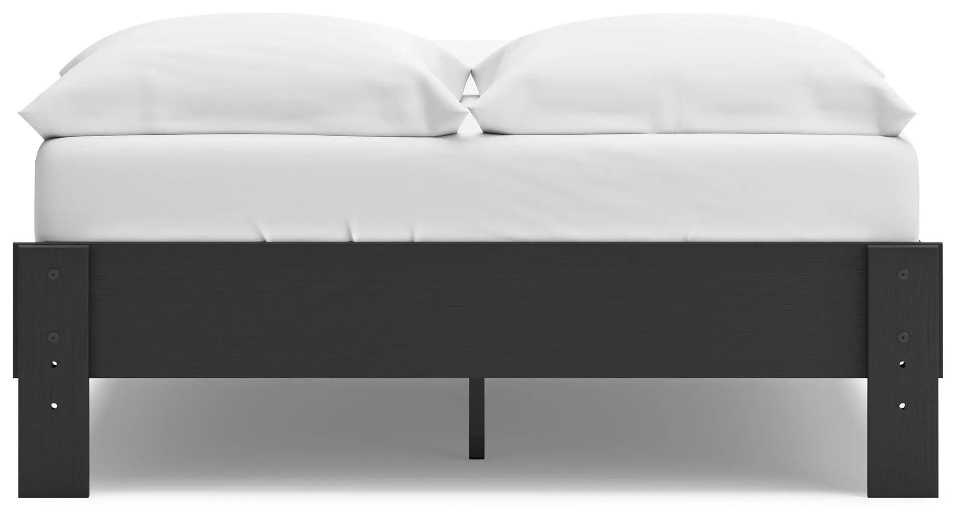 Socalle Full Platform Bed with 2 Nightstands in Black
