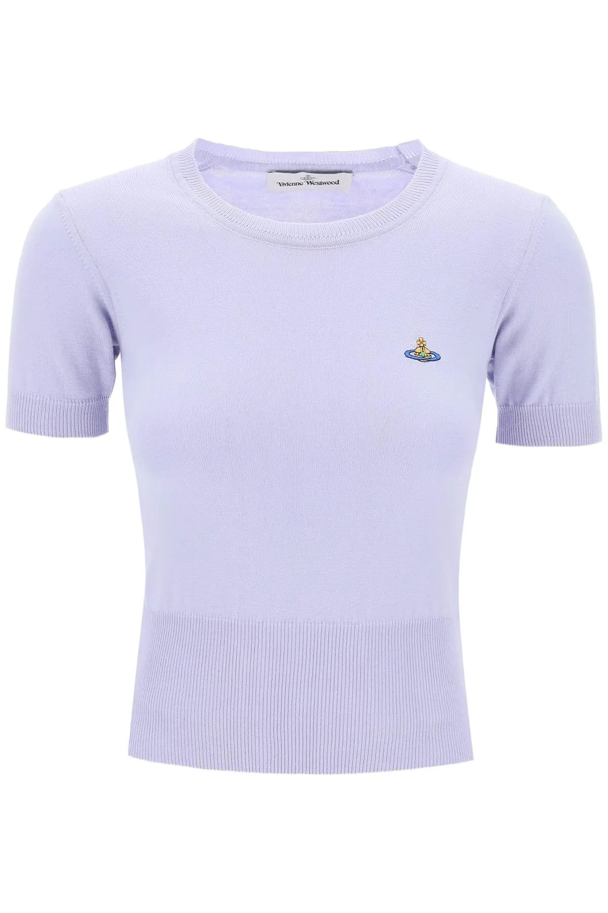VIVIENNE WESTWOOD bea short-sleeve sweater with orb embroidery